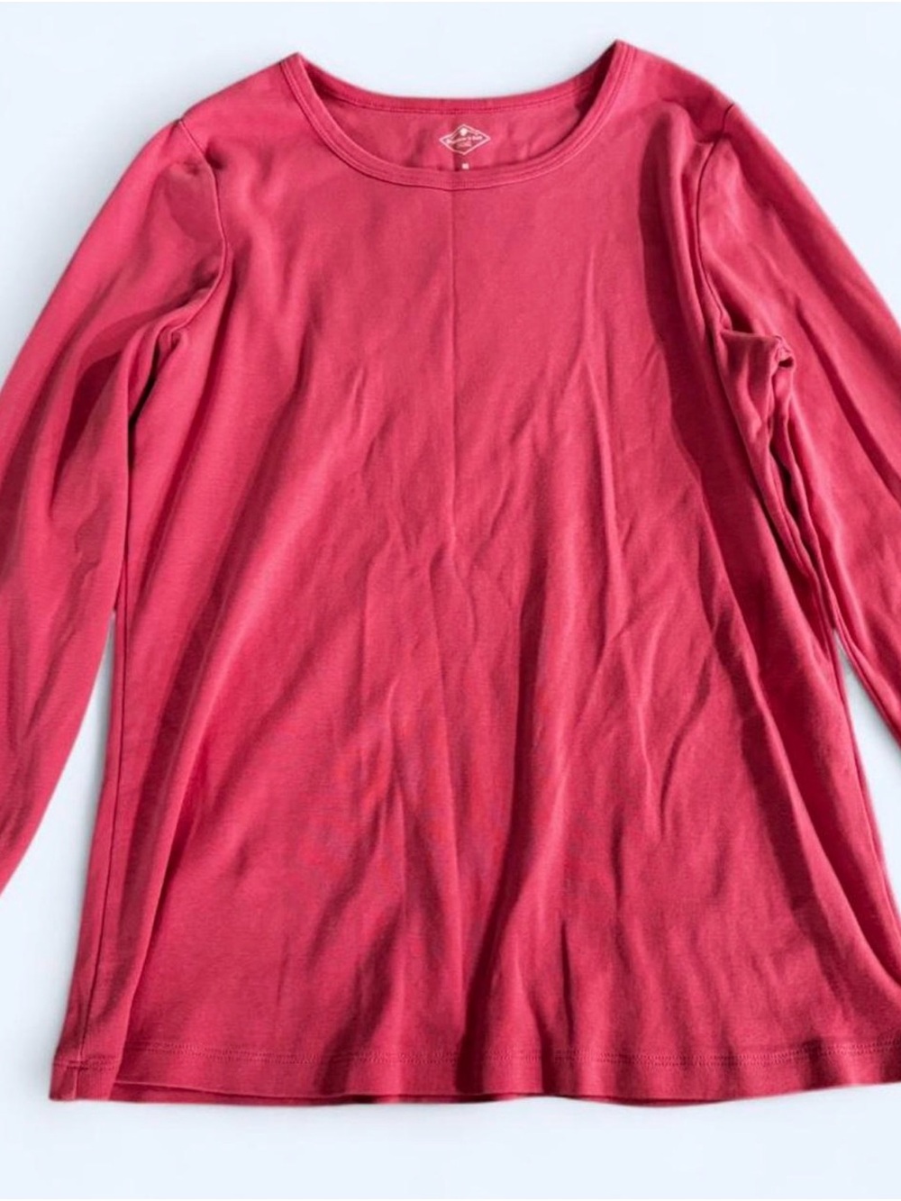 raspberry red long-sleeve top